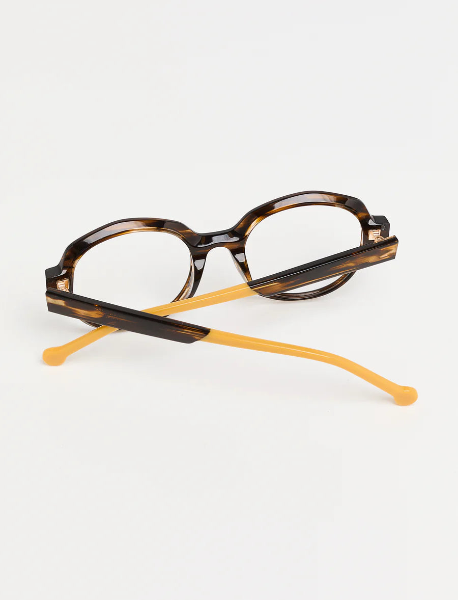 glen - bicolor green tortoise/solid yellow