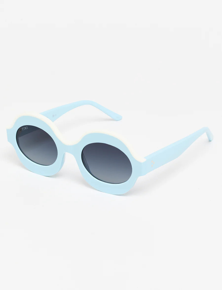 paola - pastel blue / beige topline