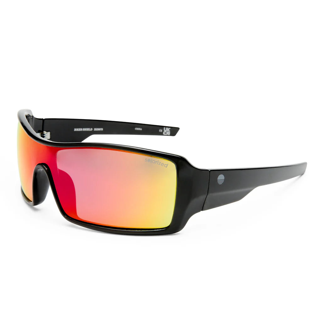 biker shield - black