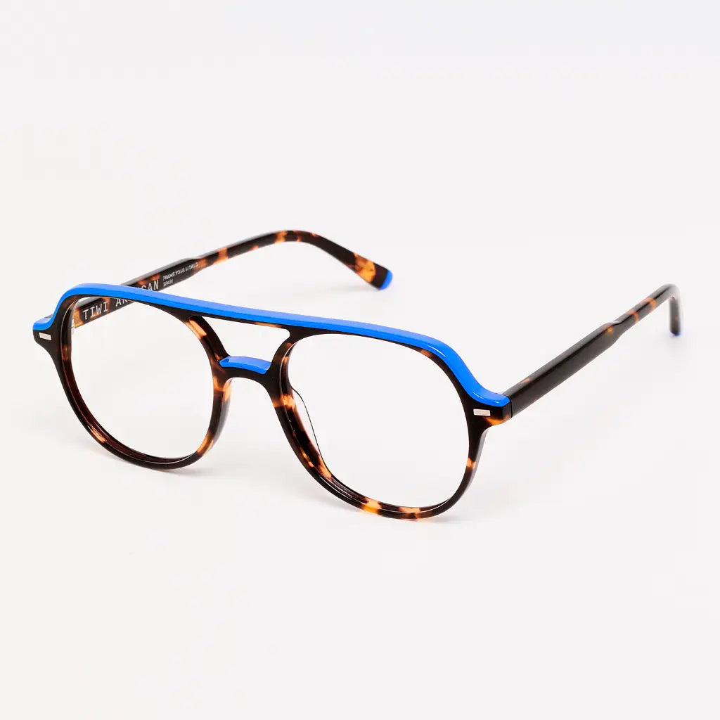 jean - bicolour vintage tortoise/shiny blue