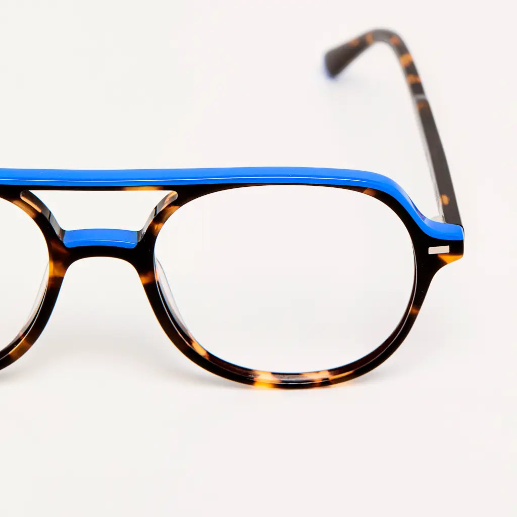 jean - bicolour vintage tortoise/shiny blue