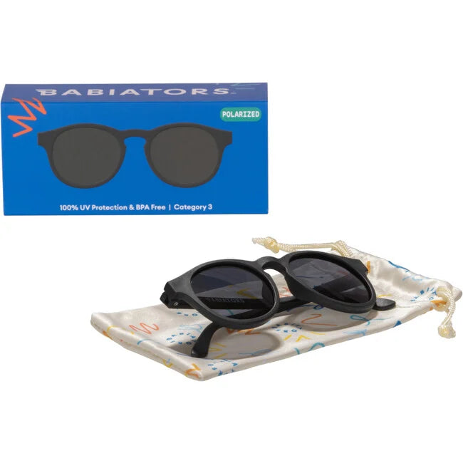 polarized keyhole - jet black smoke lenses [ 0 a 2 ]