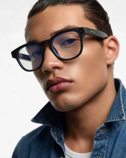 polar memo - AI glasses [ blue block ]