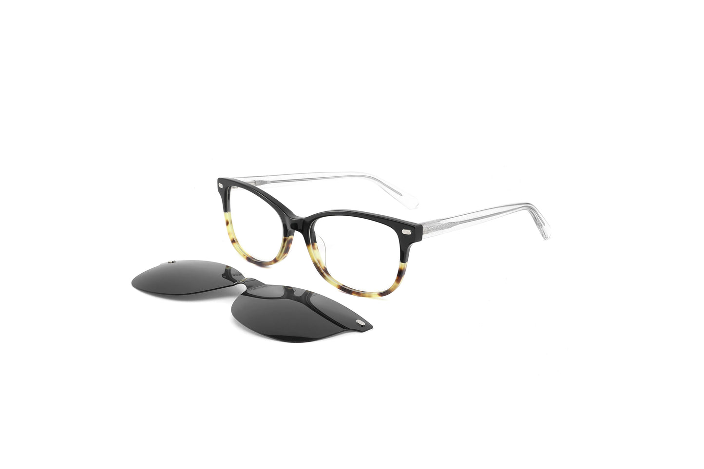 montura con click - fg1216 c4 black tort/clear
