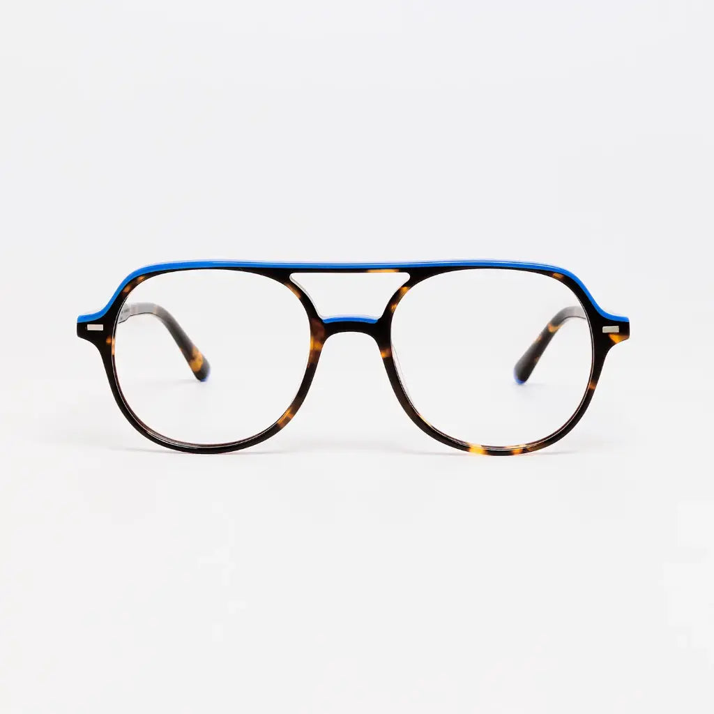 jean - bicolour vintage tortoise/shiny blue