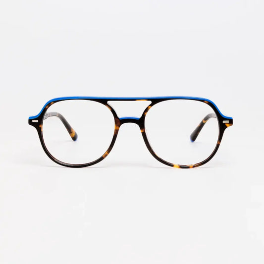 jean - bicolour vintage tortoise/shiny blue