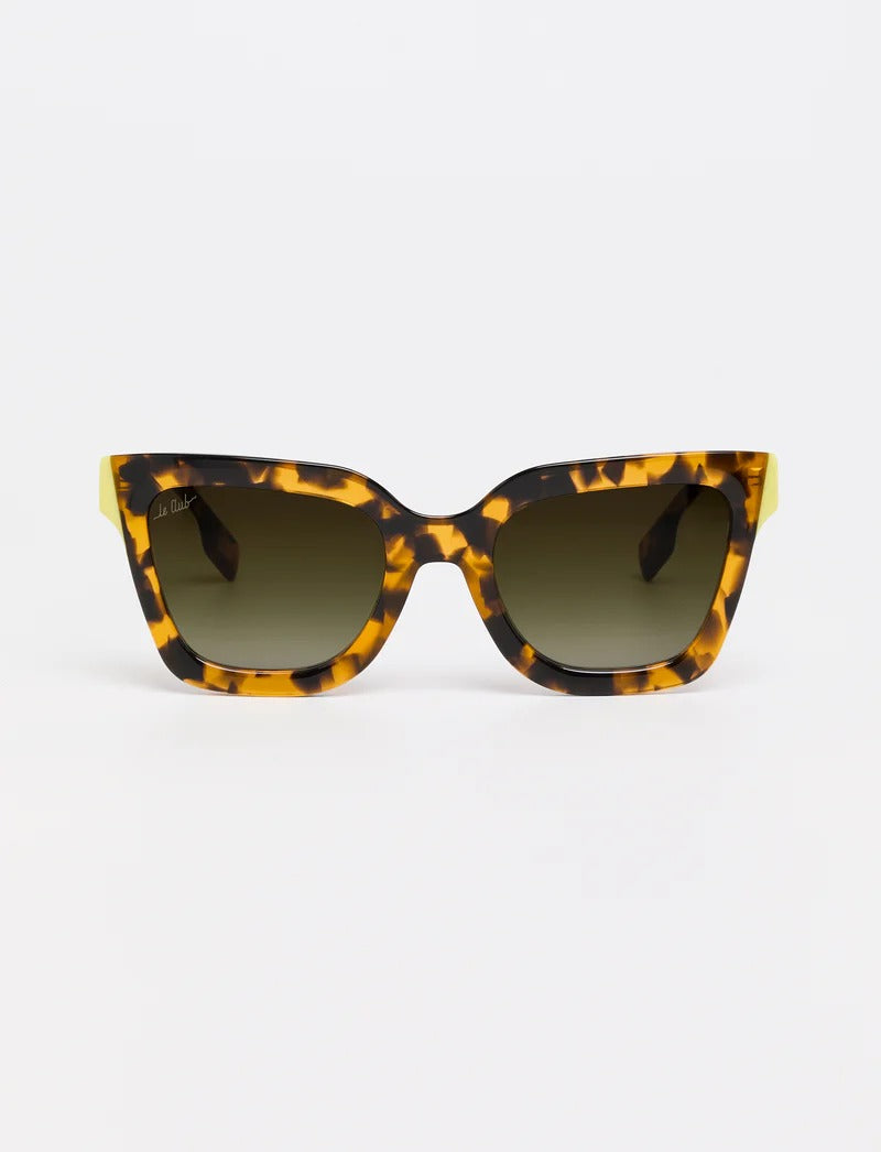 le ruhl c2 - acetate green tortoise/yellow tips