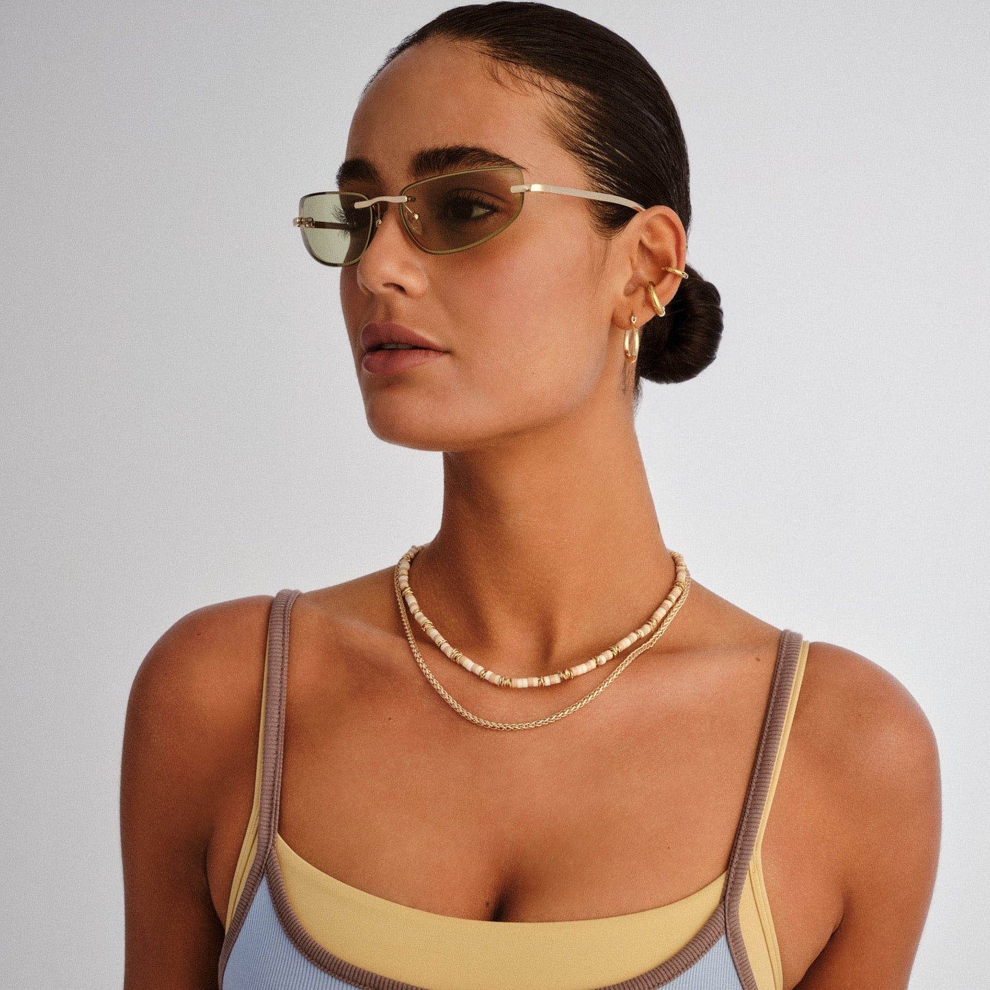 bubbles - gold moss mono