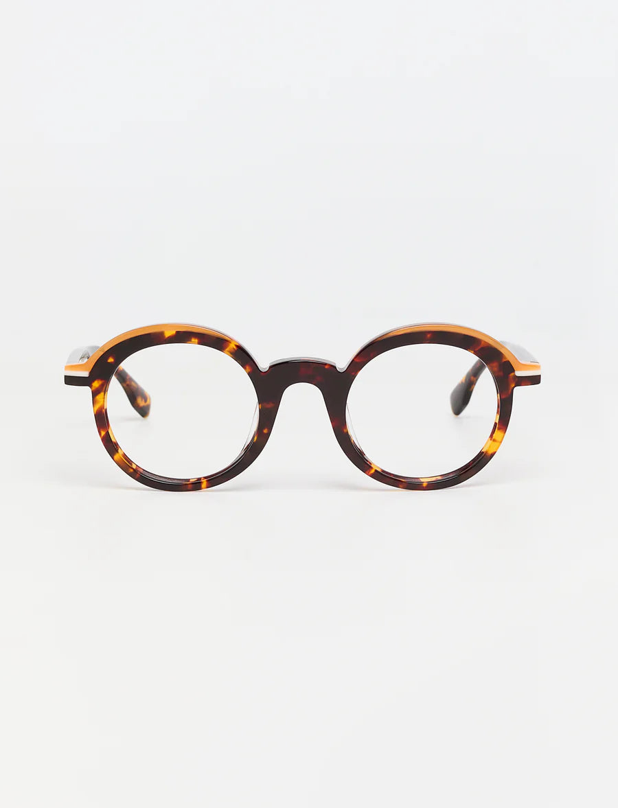 olivia - tricolor green tortoise/solid orange/beige