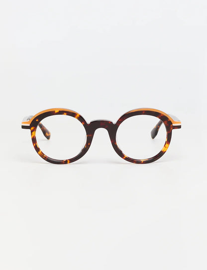 olivia - tricolor green tortoise/solid orange/beige