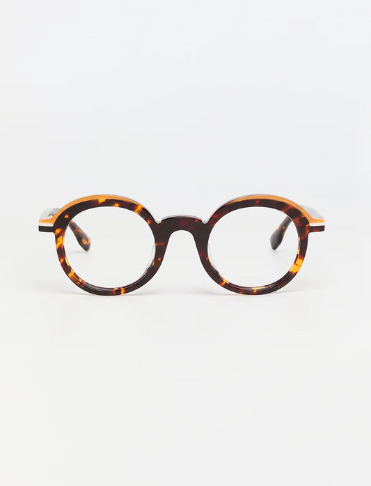 olivia - tricolor green tortoise/solid orange/beige