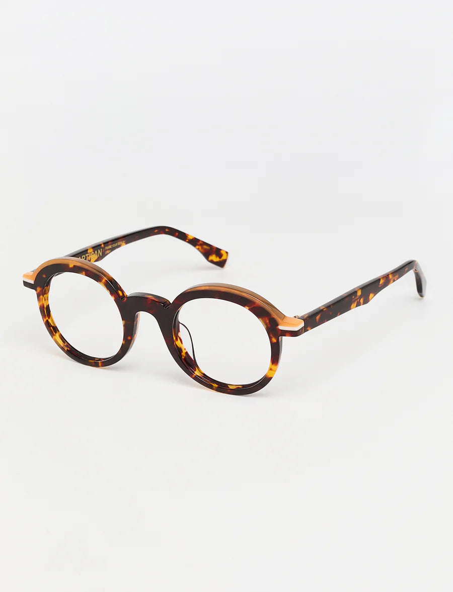 olivia - tricolor green tortoise/solid orange/beige
