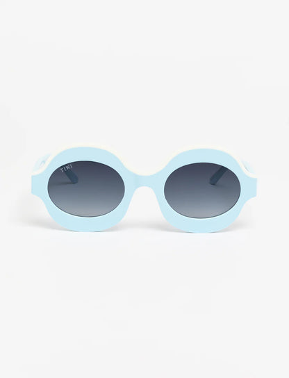paola - pastel blue / beige topline