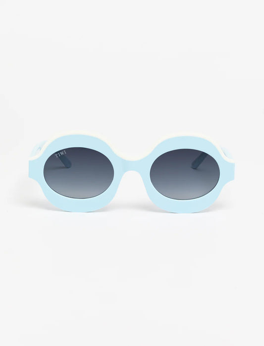 paola - pastel blue / beige topline