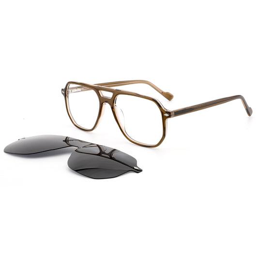 montura con clic - yd 1504 c4 aviator caramel